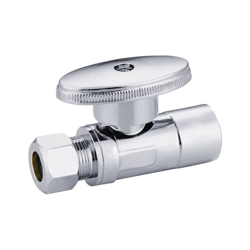 Lead Free* Straight Stop - 1/2" Sweat x 3/8" O.D. Comp.