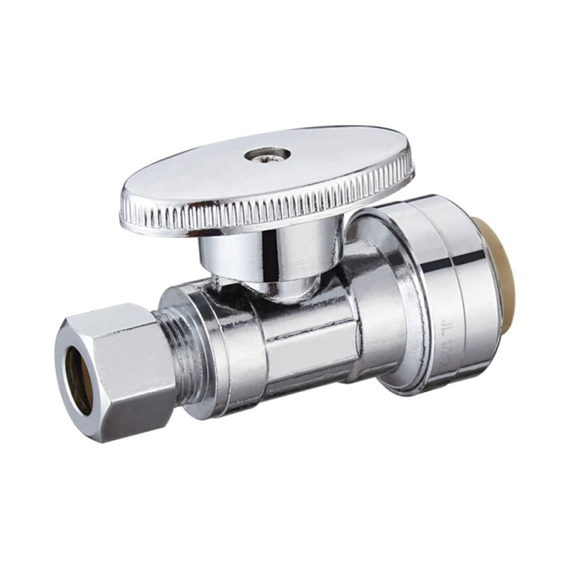 Lead Free* Push-Fit Straight Stop - 1/2" x 3/8" O.D. Comp.