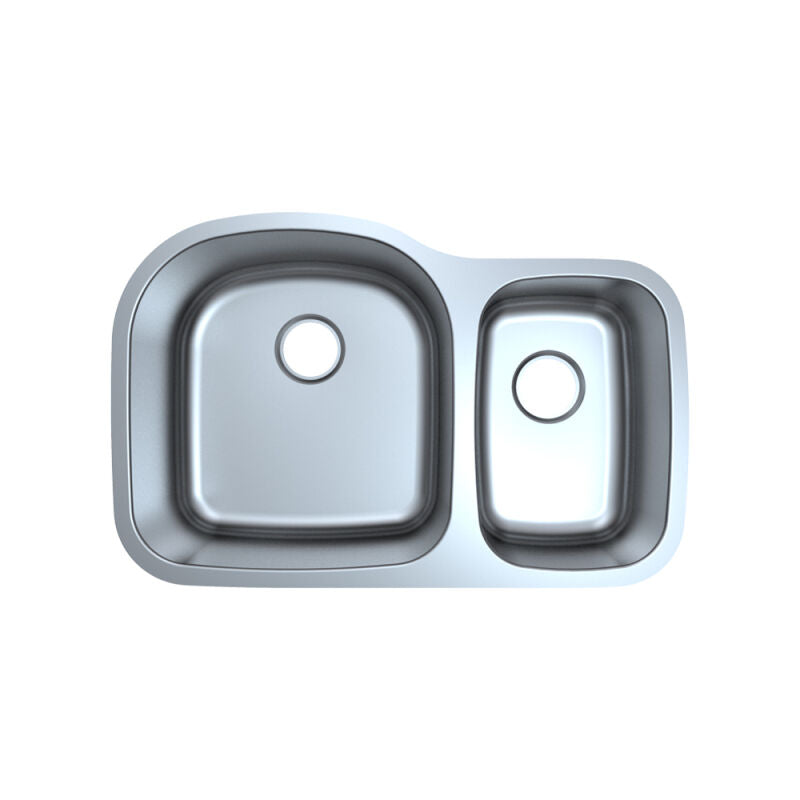 31-1/2" X 20-1/2" Double Bowl Undermount