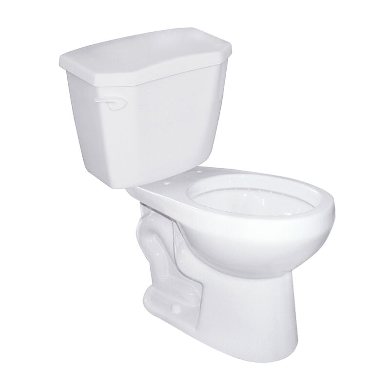 1.28 Round, Two-Piece, Comfortable Height (ADA), 12" Toilet Combination, Left-Hand Flush with Fluidmaster® Trim - White