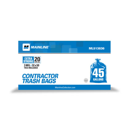 45 Gallon 3-Mil Contractor Trash Bags