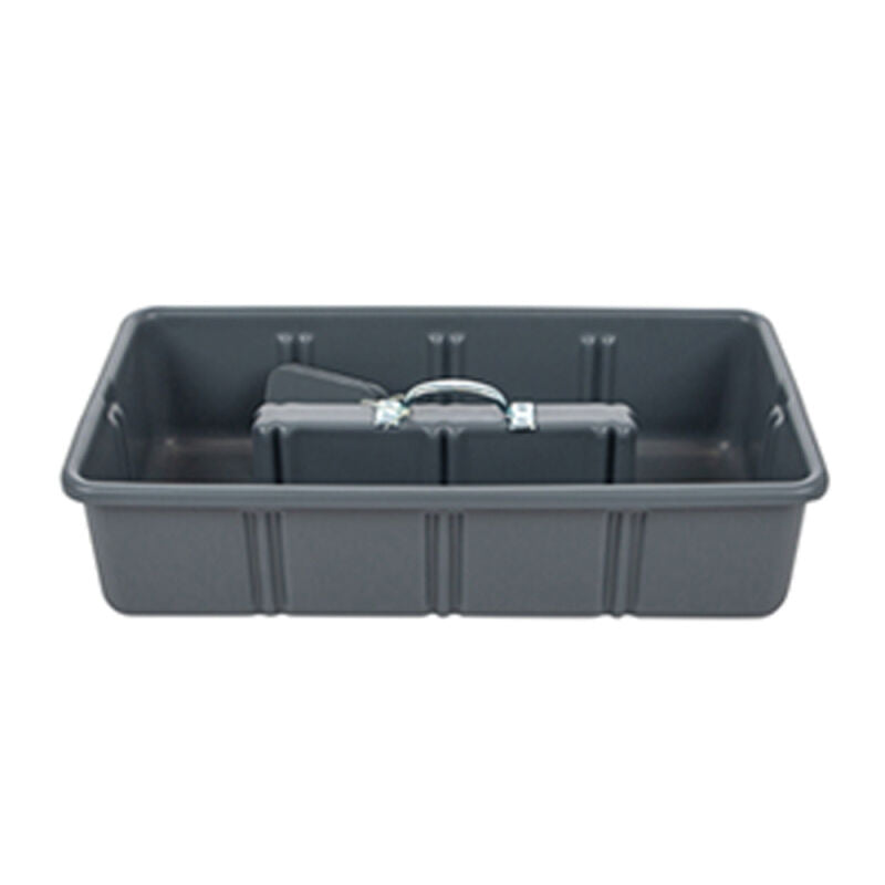 24" x 12" x 6" Plastic Deep Tote Tray w/6 Dividers