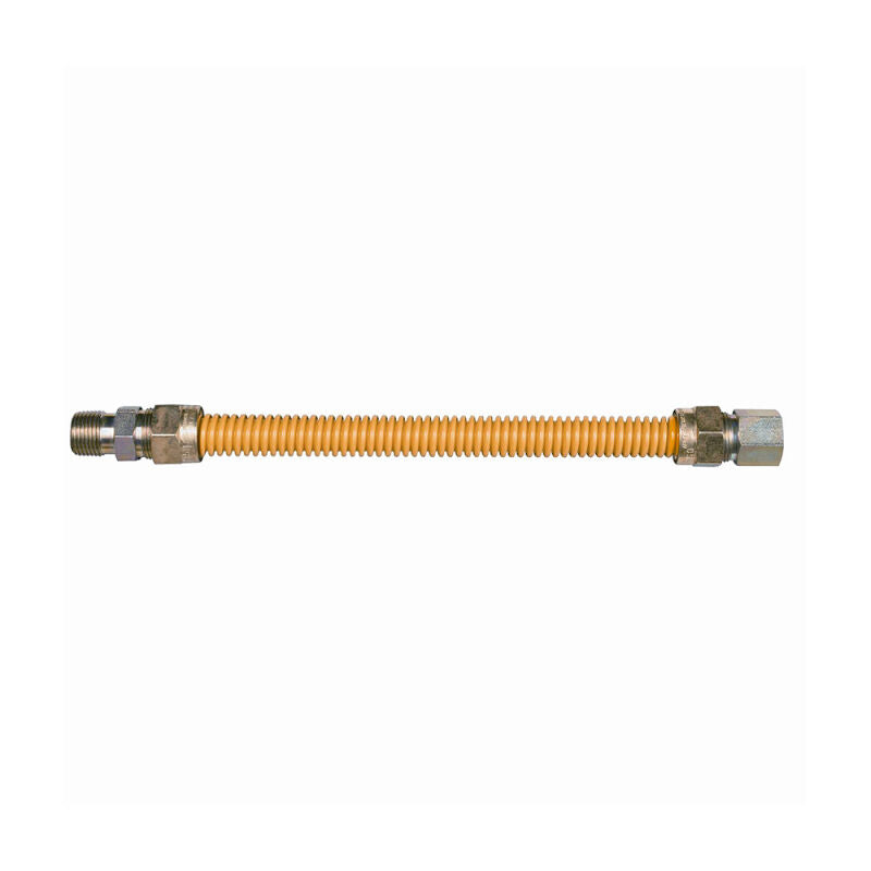 48" Gas Connector Stainless Steel Coated Less Valve - 5/8 O.D. 3/4 FIP X 3/4 MIP