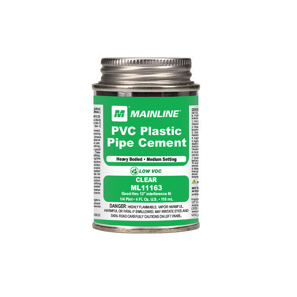 4 oz Clear Heavy Bodied PVC Cement