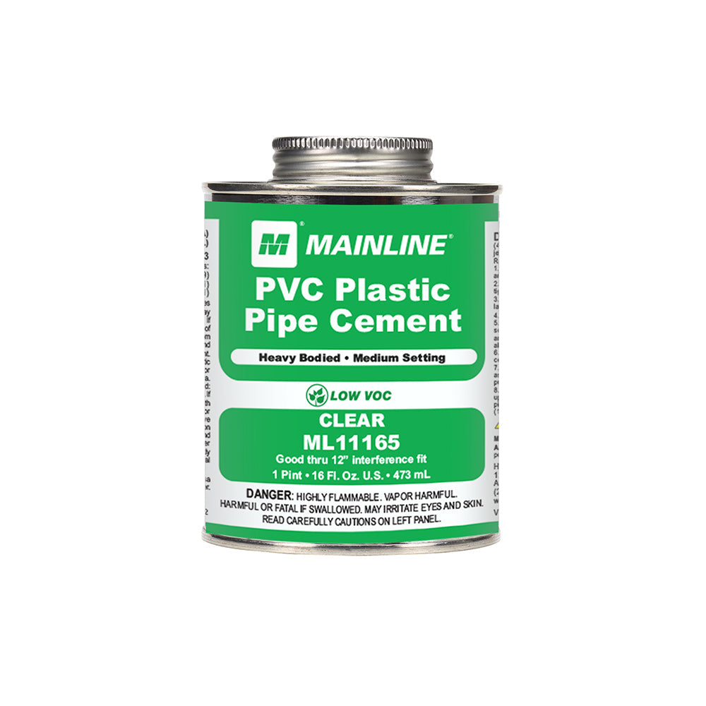 16 oz Clear Heavy Bodied PVC Cement