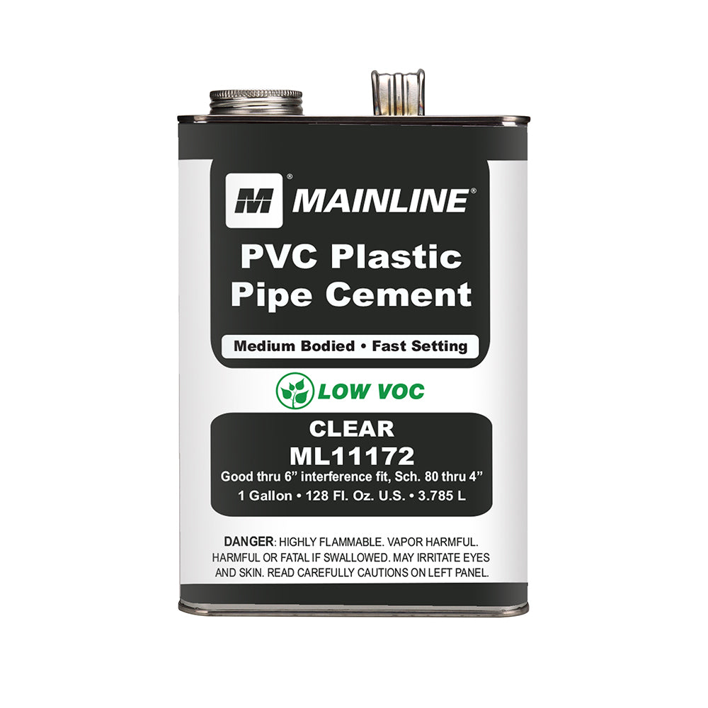 128 oz Clear Medium Bodied PVC Cement
