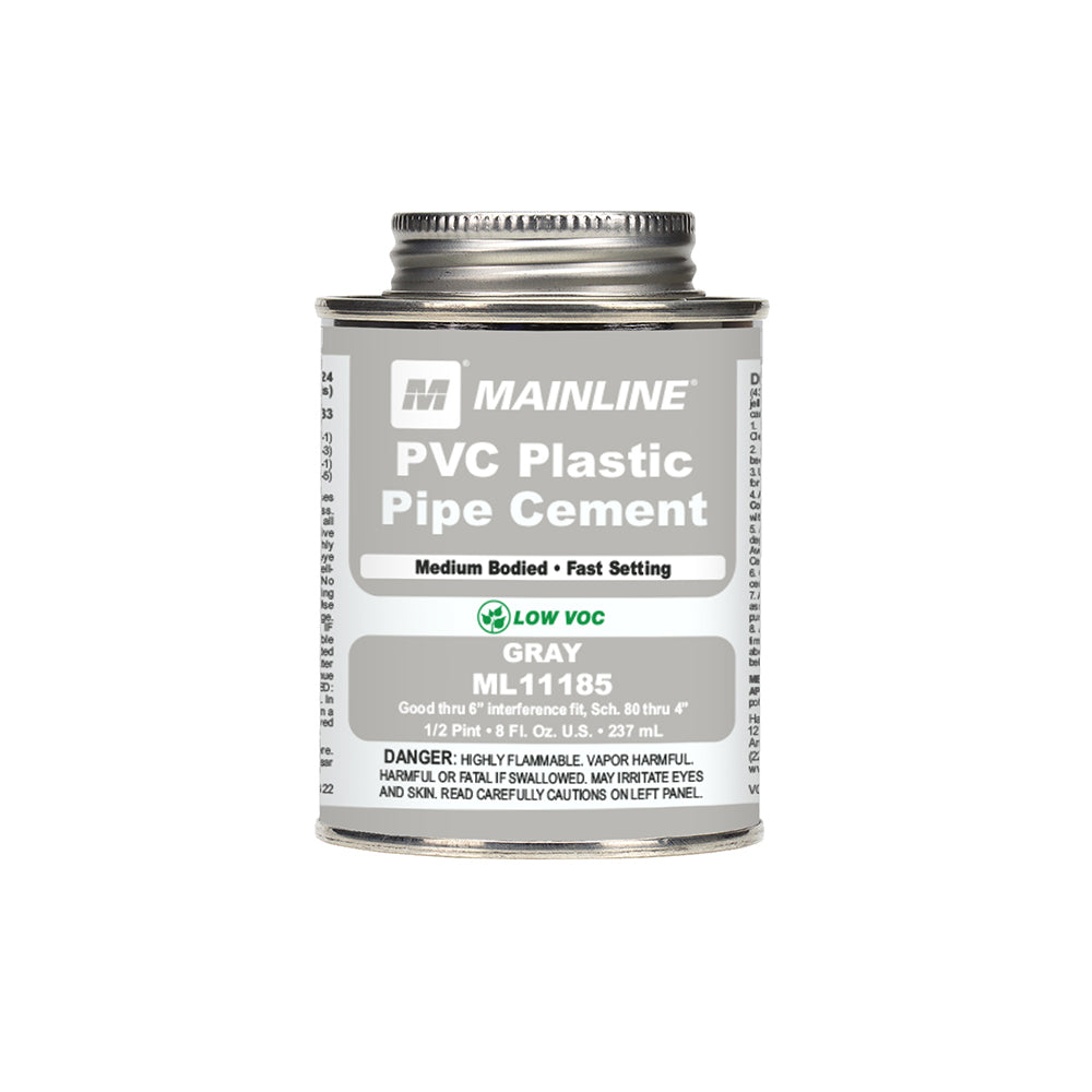8 oz Gray Medium Bodied PVC Cement