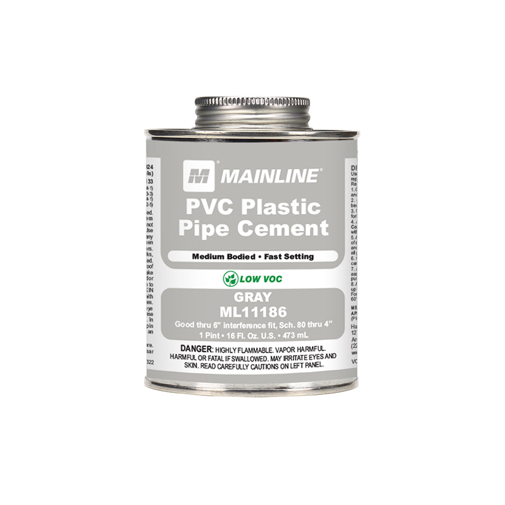 16 oz Gray Medium Bodied PVC Cement