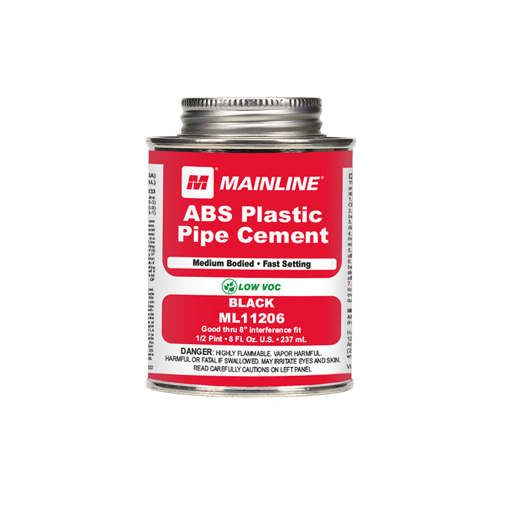 8 oz Black Medium Body ABS Cement