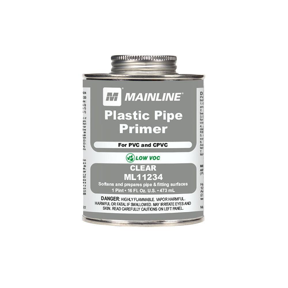 16 oz Clear Primer for PVC and CPVC Cement