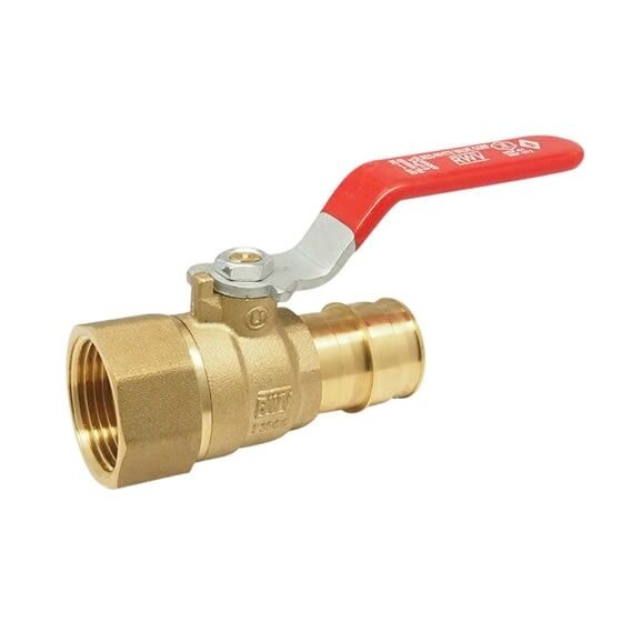 1" Lead Free* Brass 2-Piece Full Port Ball Valves - FIPxPEX F1960