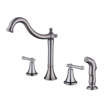 Amiche Two Handle Kitchen Faucet with Spray