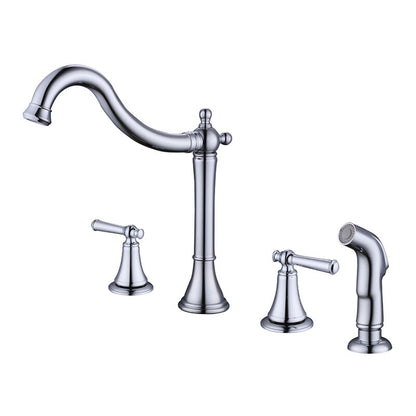 Amiche Two Handle Kitchen Faucet with Spray