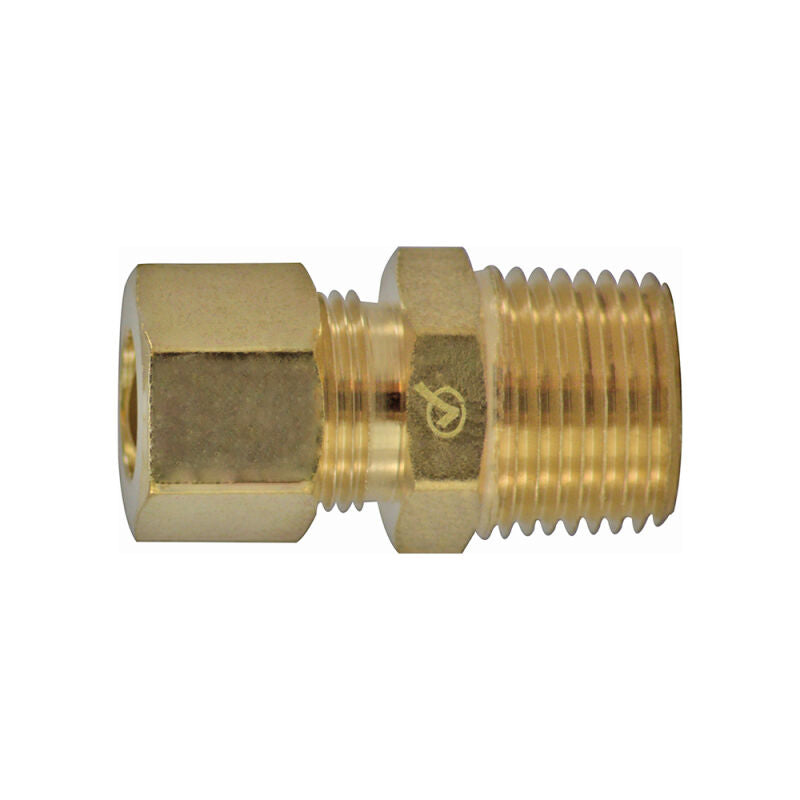 3/8" x 3/8" Brass Compression Male Adapter Lead Free