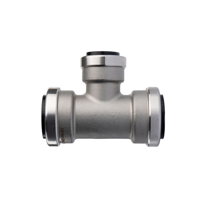 1" x 1" x 3/4" Push Connect Stainless Steel Reducing Tee