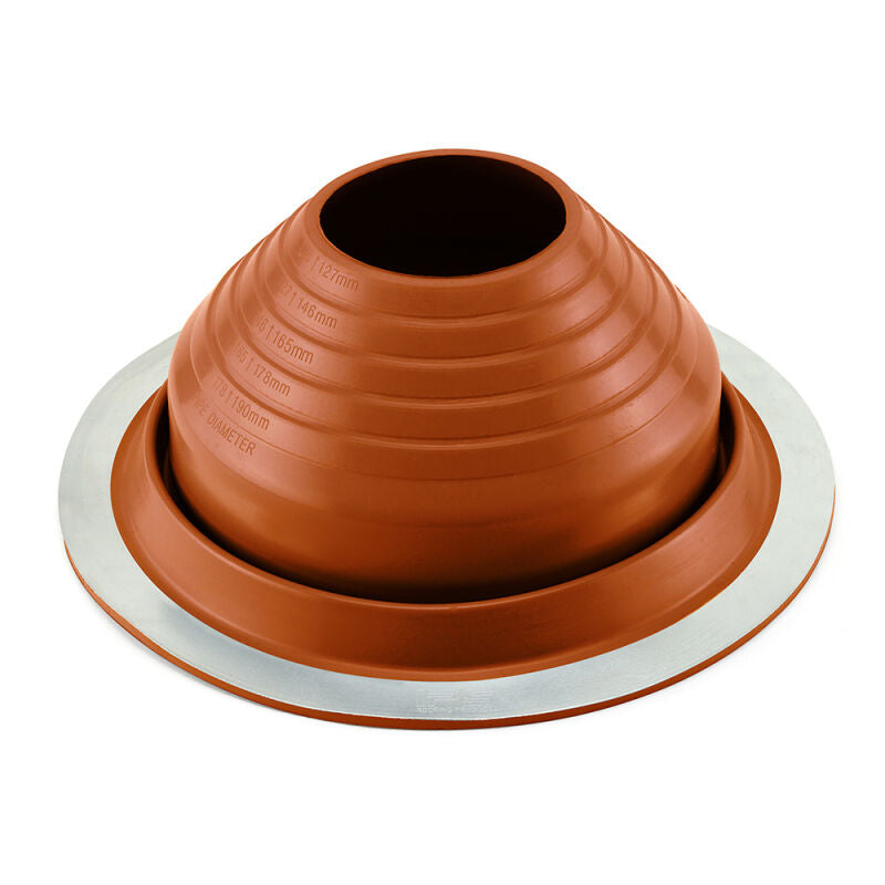 4-1/4" to 7-1/2" Silicone Round Base Metal Roof Flashing