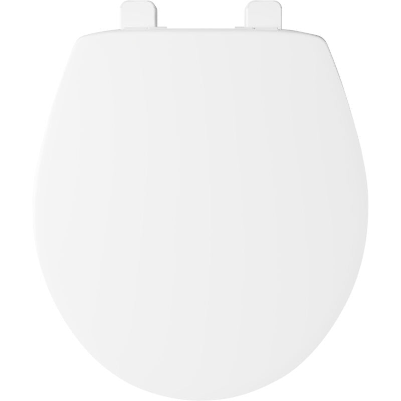 Round Plastic White Toilet Seat with Slow Close