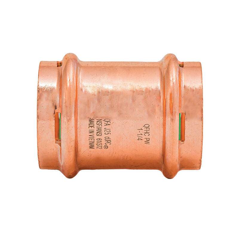 1-1/4" SurePress Copper Coupling Less Stop