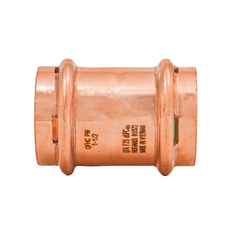 1-1/2" SurePress Copper Coupling Less Stop