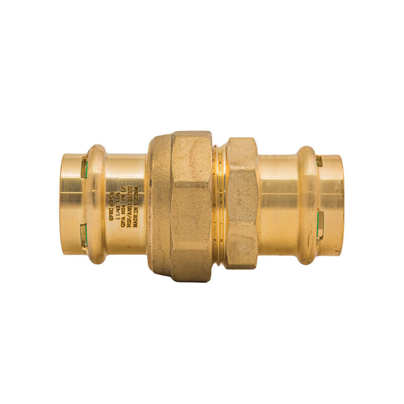 1-1/4" SurePress Brass Lead Free Union