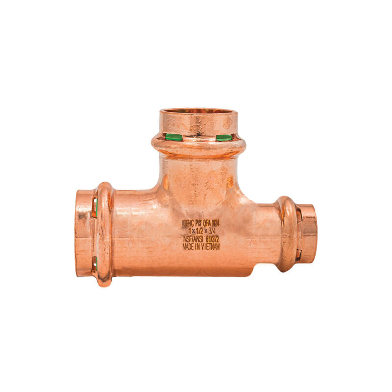 1" x 1/2" x 3/4" SurePress Copper Tee