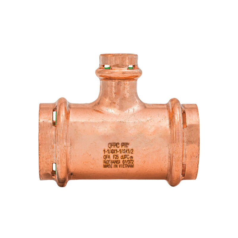 1-1/4" x 1-1/4" x 1/2" SurePress Copper Tee