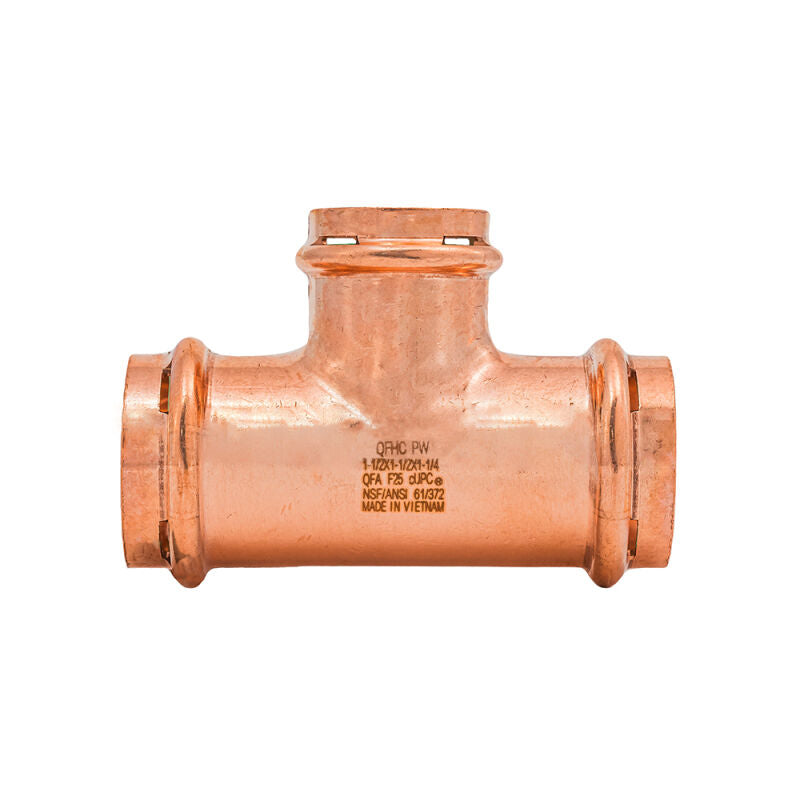 1-1/2" x 1-1/2" x 1-1/4" SurePress Copper Tee