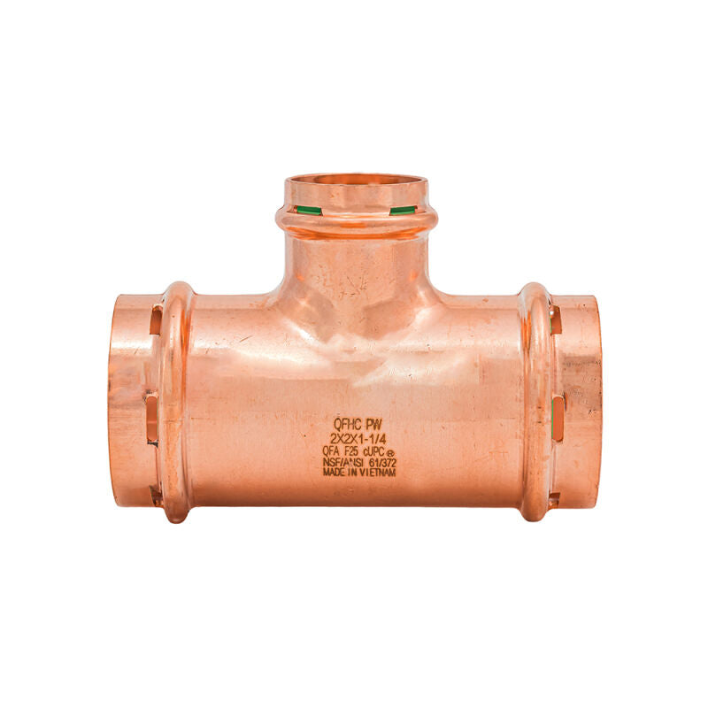 2" x 2" x 1-1/4" SurePress Copper Tee