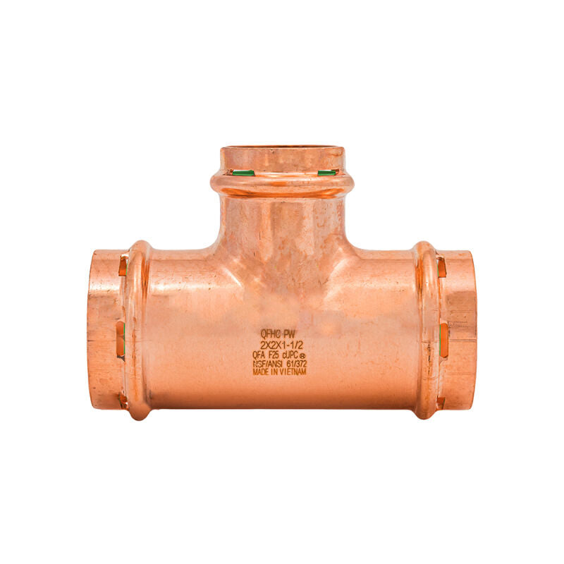 2" x 2" x 1-1/2" SurePress Copper Tee