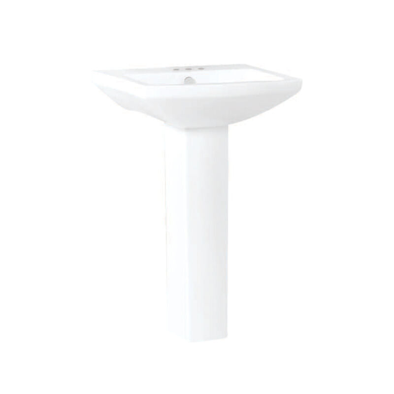 Lisburn White Pedestal Lavatory - Base Only