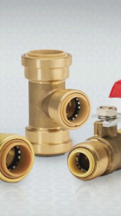 3/8" Push Connect Brass Full Port Ball Valves
