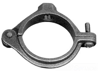 1-1/2" Extension Split Pipe Clamp; Black & Galvanized