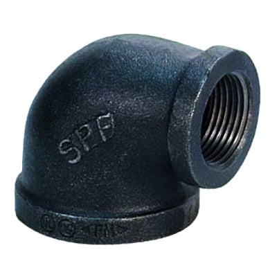 2-1/2" X 1-1/2" 90 Degree Black Malleable Iron Reducing Elbows