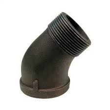 3/4" 45 Degree Black Malleable Iron Street Elbows