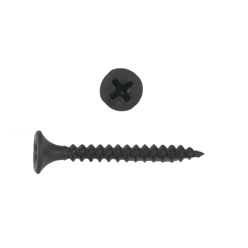 6 x 1 Bugle Phillps Fine Thread Drywall Screw Black (Box)