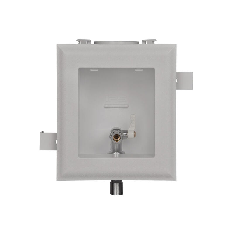 1/2" SWT Conn Plastic Toilet Outlet Multibox W/Qtr Turn 3/8" Compression Outlet Angle Stop