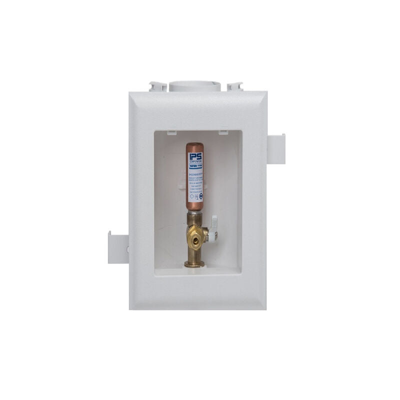 MultiBox Ice Maker Outlet Box System with Qtr Turn Valve with Hammer Arrestor 1/2" (CPVC, Fire rated)