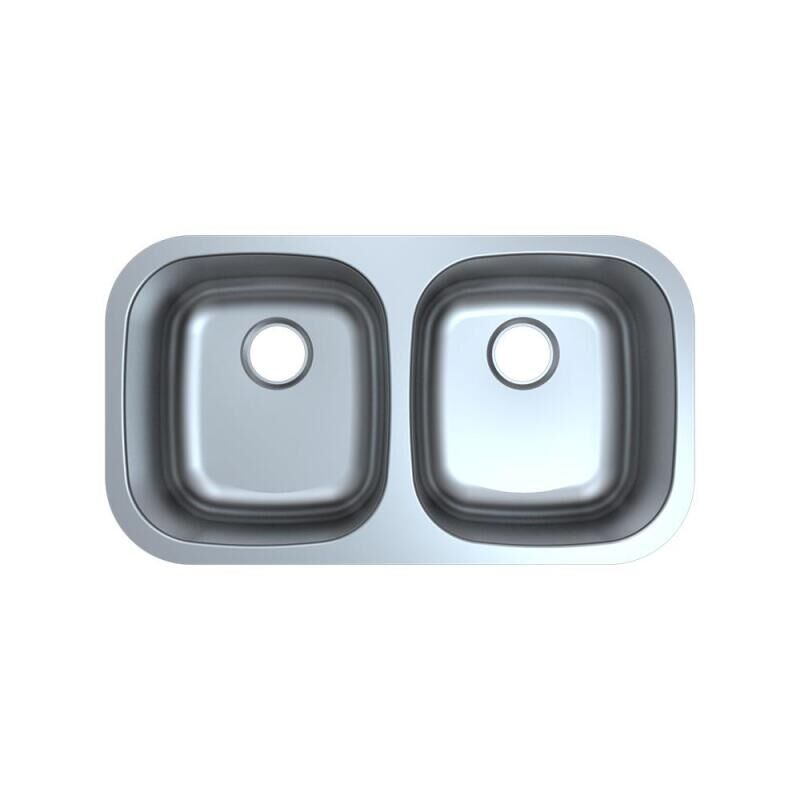 32-3/8" X 18-1/8" Double Bowl Undermount
