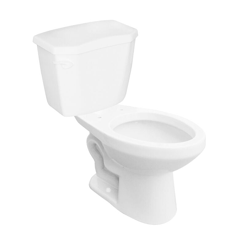 1.28 Elongated, Two-Piece, Comfortable Height (ADA) 12" Toilet Combination, Left-Hand Flush with Fluidmaster® Trim - White