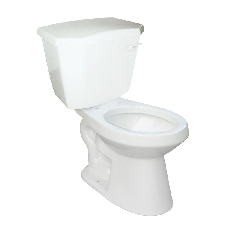 1.28 Round, Two-Piece, Standard Height, 12" Toilet Combination, Right-Hand Flush with Fluidmaster® Trim - White