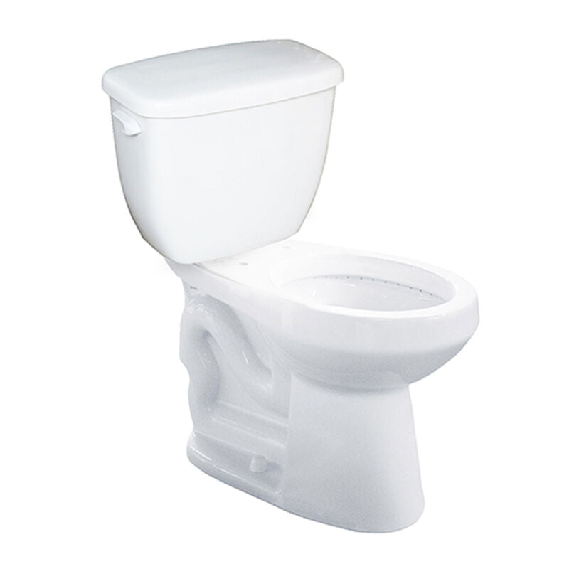 1.6 Round, Two-Piece, Standard Height, 12" Toilet Combination, Left-Hand Flush - White