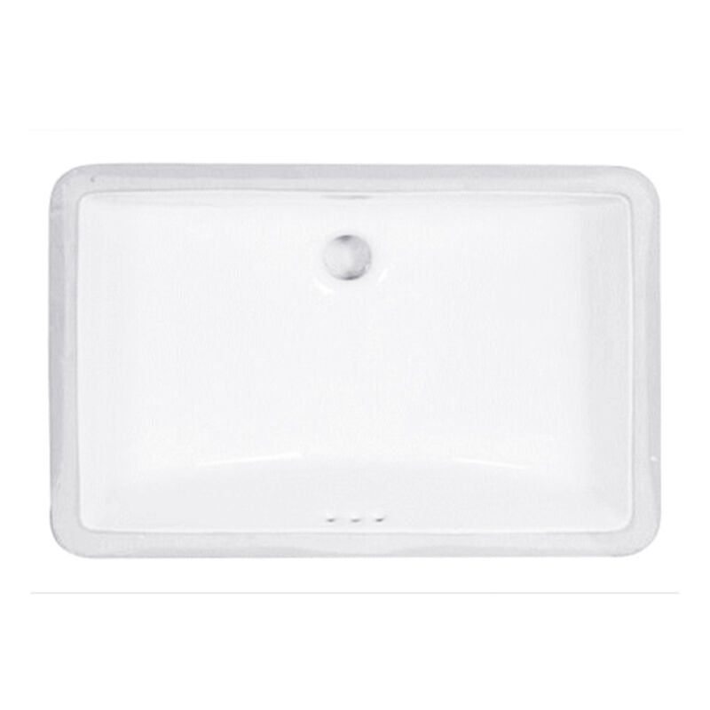 Rectangular Undermount Lavatory - White