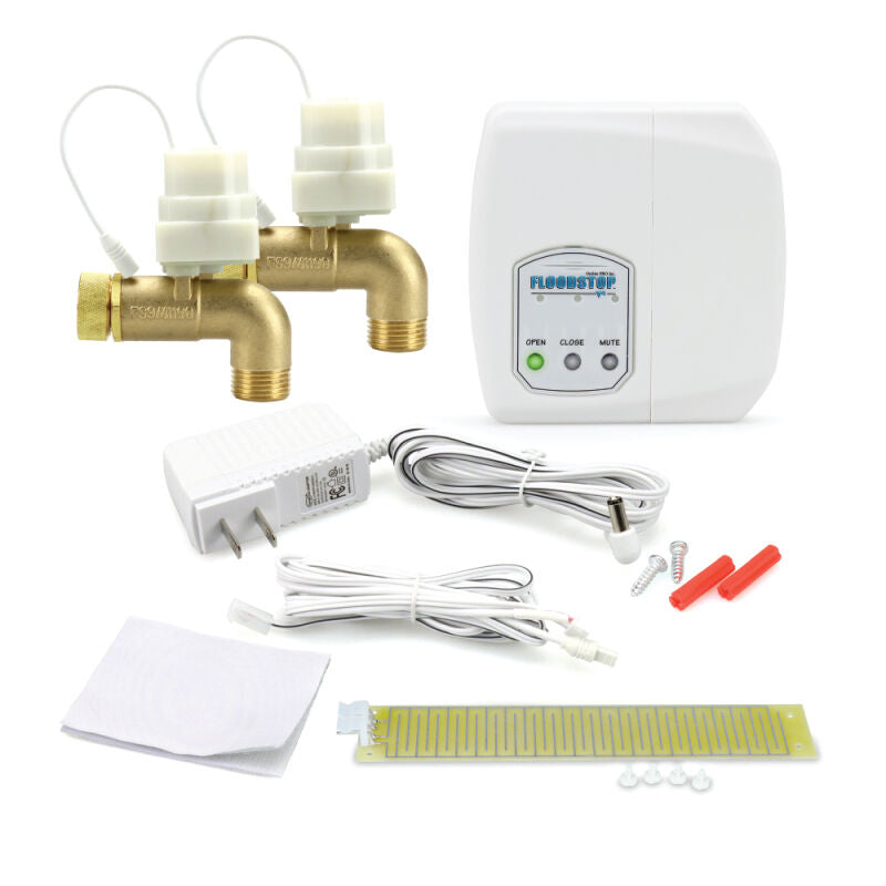 Washing Machine Leak Detection Kit with 90 Degree Valves Mainline