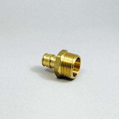 1/2" x 3/4" F1960 x MPT Brass Cold Expansion Pex Threaded Male Adapter Lead Free