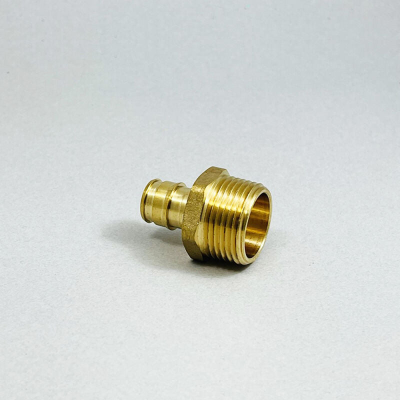 1" x 3/4" F1960 x MPT Brass Cold Expansion Pex Threaded Male Adapter Lead Free