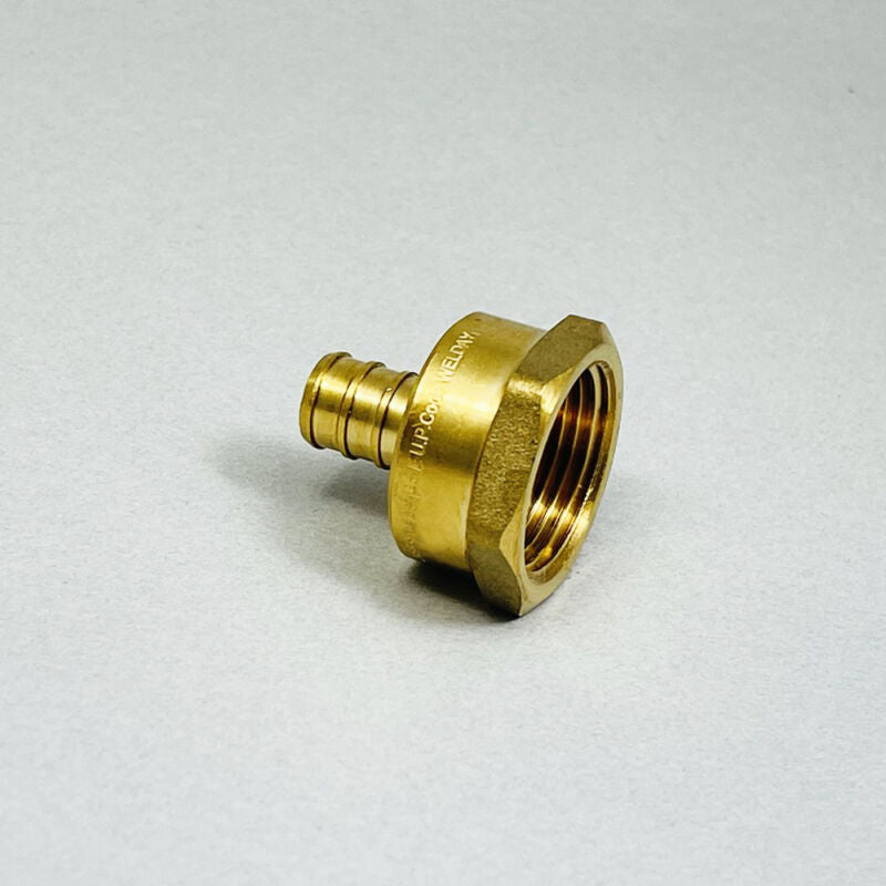 3/4" x 1" F1807 x FPT Brass Pex Threaded Female Adapter Lead Free