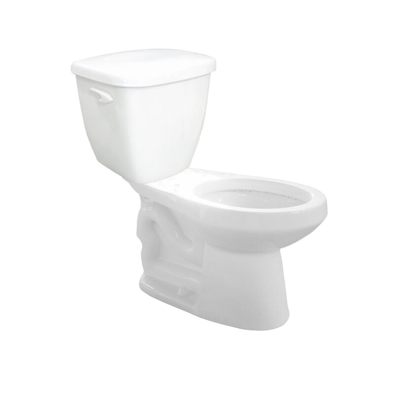 1.6 Round, Two-Piece, Standard Height 15-1/2", 14" Toilet Combination, Left Hand Lever - White