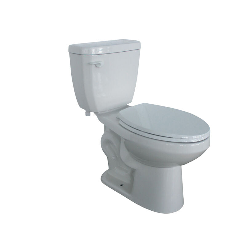 1.28 Round, Two-Piece, Comfortable Height (ADA) 10" Toilet Combination, Left Hand Lever - White