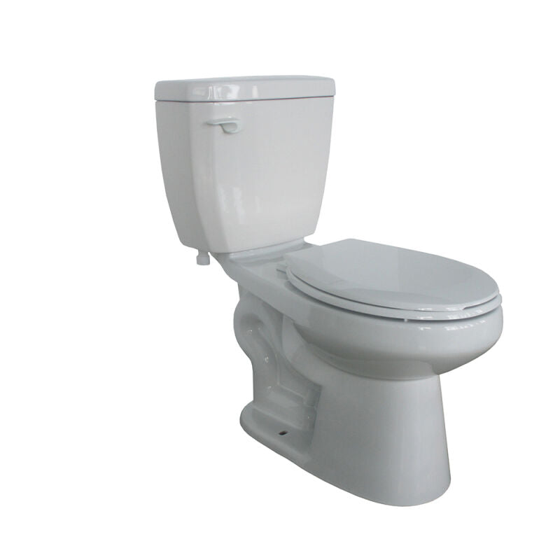 1.28 Round, Two-Piece, Standard Height 10" Toilet Combination, Left Hand Lever - White