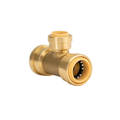 3/4" x 3/4" x 1/2" Push Connect Brass Reducing Tees